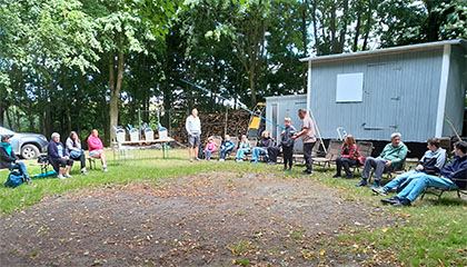 Einweisung der Anglergruppe